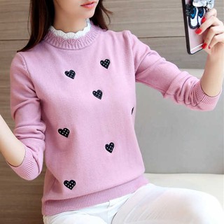 Áo Len Nữ Thu Đông Đáy Áo Dệt Kim Nữ Phiên Bản Hàn Quốc Thêu Rời Phù Hợp Với Ngắn