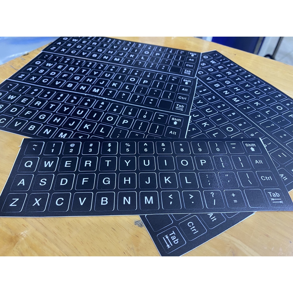 Miếng dán bàn phím tiếng anh cho laptop