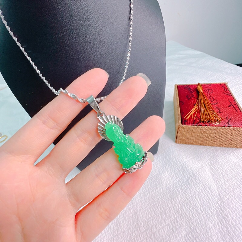 𝗗𝗮̂𝘆 𝗰𝗵𝘂𝘆𝗲̂̀𝗻 mặt mẹ quan âm TRẮNG chất liệu đá, không đen không gỉ
