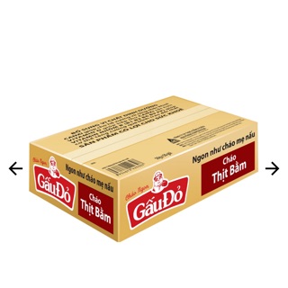 Cháo gấu đỏ thịt bằm thùng 50 gói