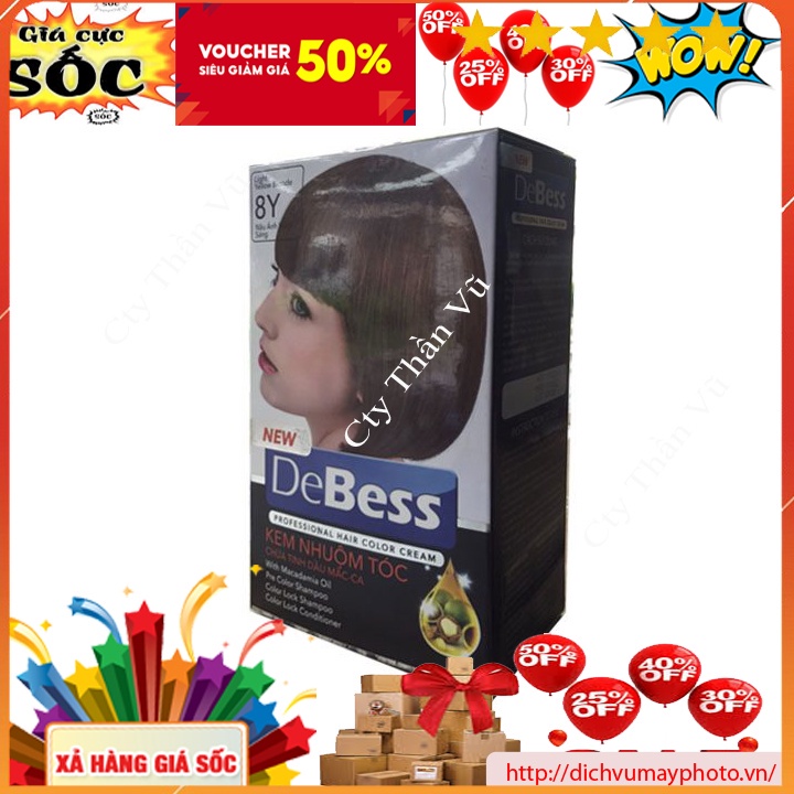 Thuốc nhuộm tóc phủ bạc và màu thời trang chứa tinh dầu DeBess lên màu đẹp chất lượng tốt
