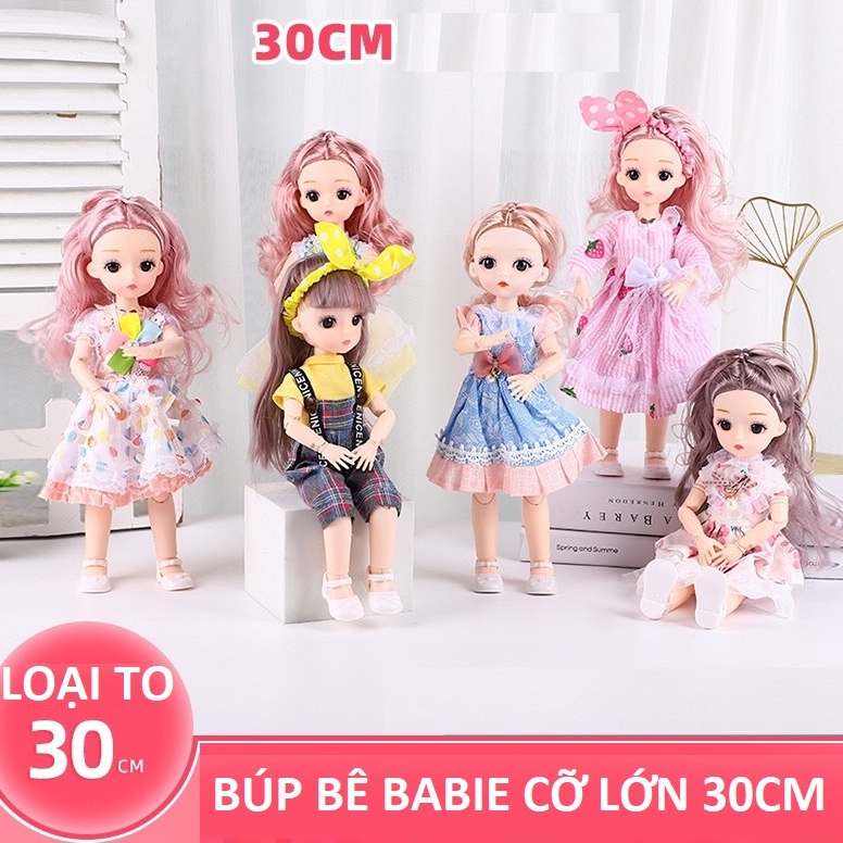 Búp Bê Công Chúa Barbie loại to 30cm mặc trang phục (ngẫu nhiên)