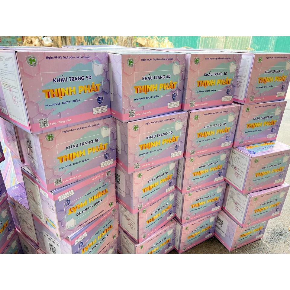 1 thùng Khẩu trang y tế kháng khuẩn 5D Thịnh Phát dành cho người lớn