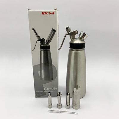 Bình Xịt Kem Tươi Mosa Inox 0.5L - Hàng Nhập Khẩu Bảo hành chính hãng 12 tháng