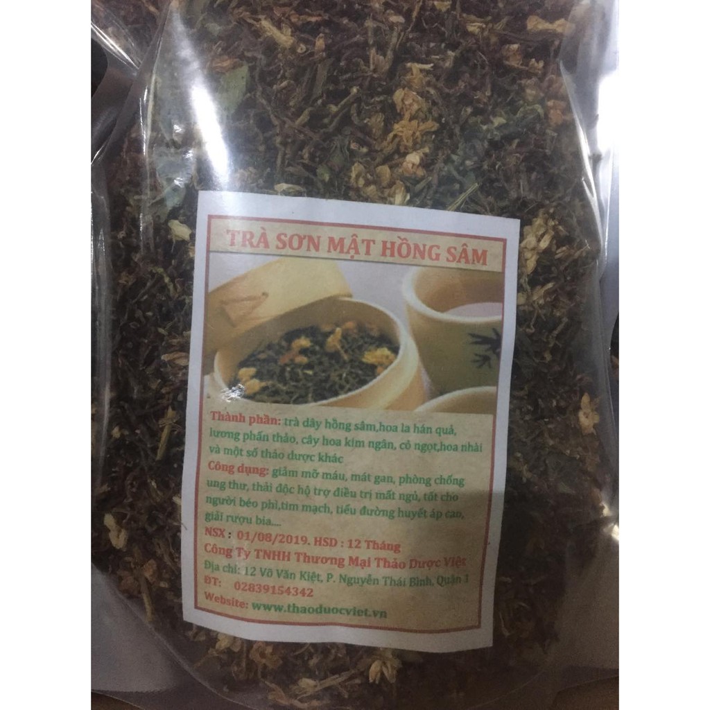 500g Trà Sơn Mật Hồng Sâm Sapa giúp ngủ ngon - Hàng công ty Thảo Dược Việt