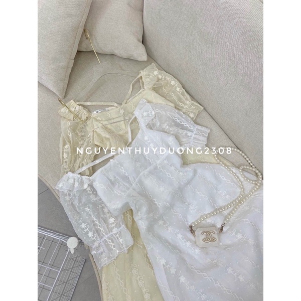 VÁY REN THÊU HOA NỔI DÂY CỔ TIỂU THƯ “SALI DRESS”