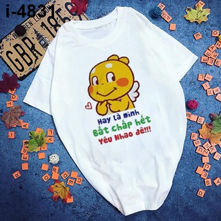 Áo Thun Nữ Unisex In Hoạt Hình Hay Là Mình Bất Chấp Hết Yêu Nhao Đê DLX