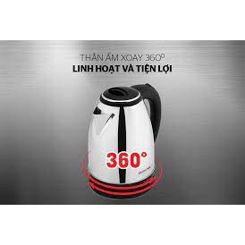 Ấm Siêu Tốc Inox 1.5L Happy Time HTD1055 - Bình Đun Siêu Tốc An Toàn