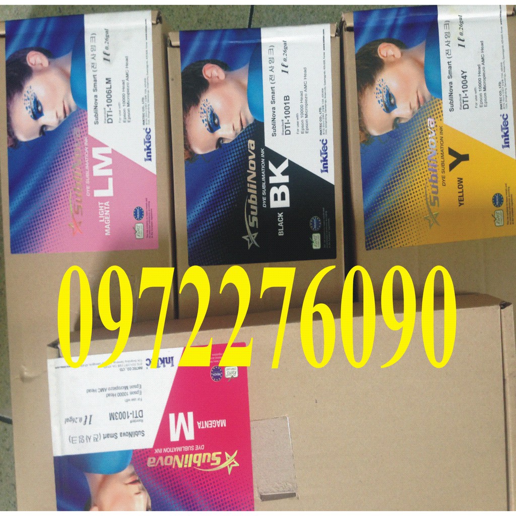 MỰC IN CHUYỂN NHIỆT INKTEC HÀN QUỐC MÀU ĐỎ 1 LÍT