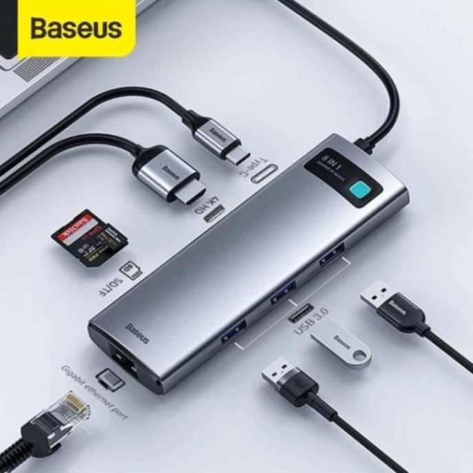Hub Type C Baseus 8 in 1 cho Laptop Macbook Máy Tính | BigBuy360 - bigbuy360.vn