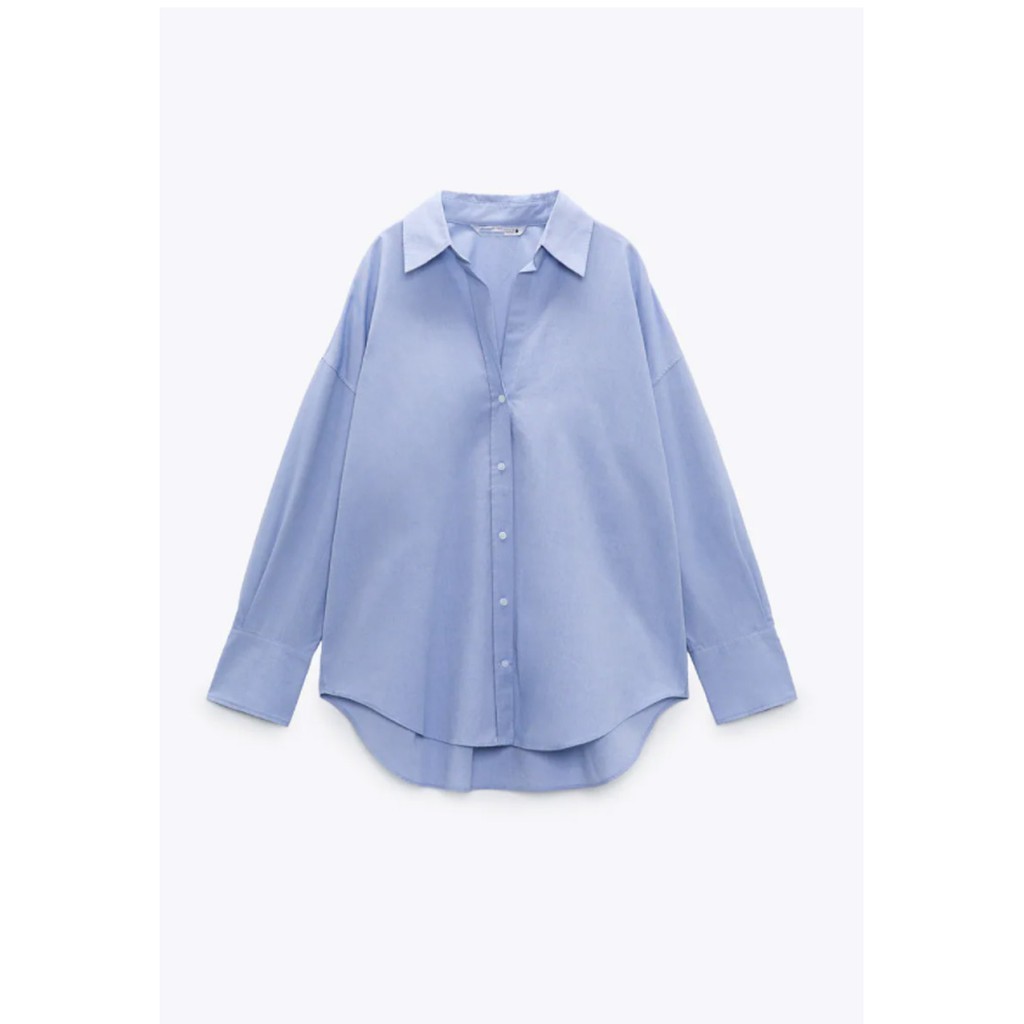 ÁO SƠ MI ZARA XUẤT NỮ OXFORD DÀI TAY - 8275/952 2157/226
