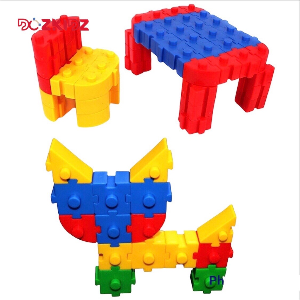 Đồ chơi xếp hình lắp ráp 70 CHI TIẾT sáng tạo và phát triển tư duy cho bé - Dozkidz