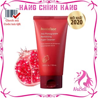 Sữa rửa mặt 💖innisfree💖lựu đỏ jeju hàn quốc Loại sạch mọi bụi bẩn, tạp chất trên da, bổ sung độ ẩm 150ml