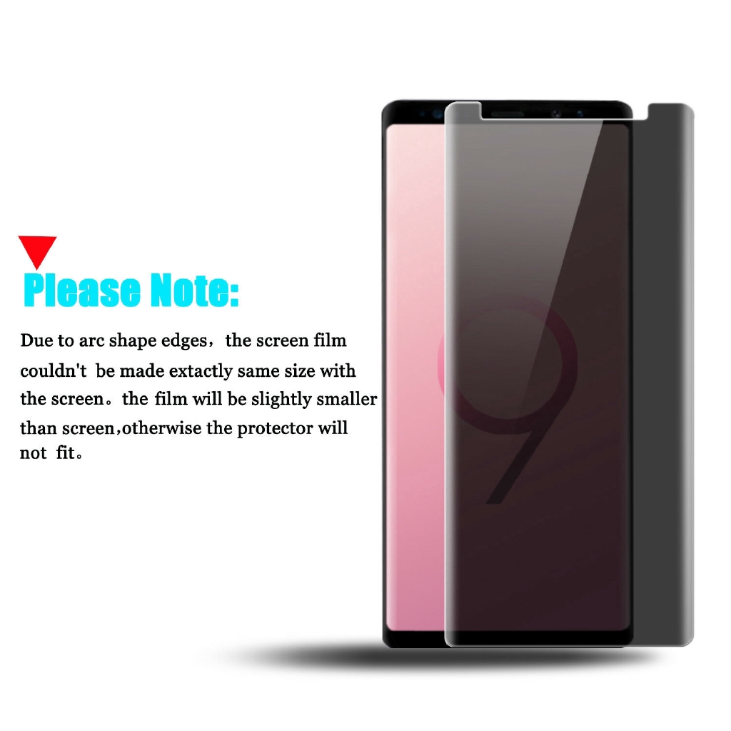 Kính cường lực 3d 9h chống nhìn trộm cho samsung galaxy note 9