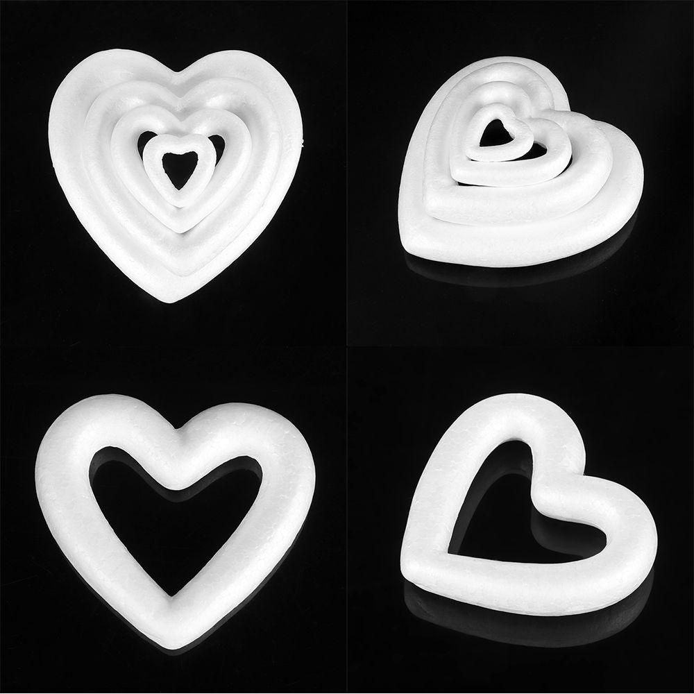 LEISURE Khuôn Xốp Hình Trái Tim Rỗng Dùng Trang Trí Tiệc Cưới / Valentine DIY