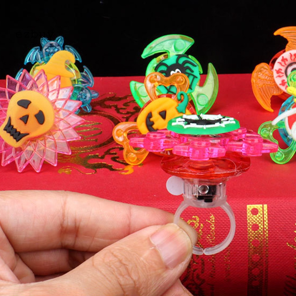 Ezbuy Nhẫn Xoay Có Đèn LED Nhiều Màu Siêu Sáng Nhỏ Gọn Tinh Tế Giải Trí Halloween Cho Trẻ Em