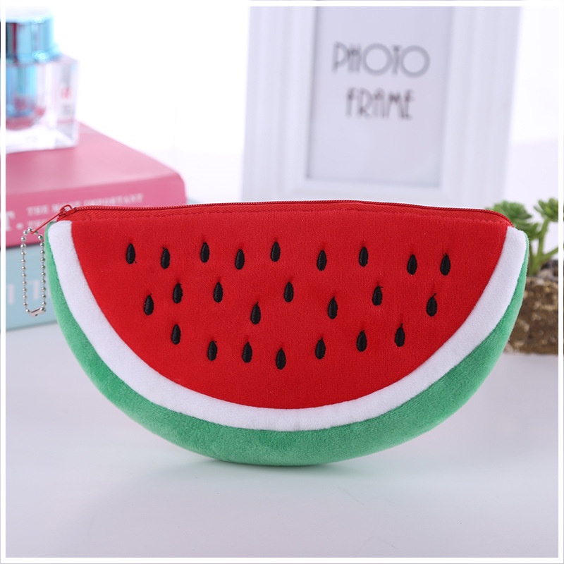 Túi psp dưa hấu lớn dễ thương, hộp đựng bút chì dưa hấu thời trang, túi văn phòng phẩm sang trọng dễ thương, túi lưu trữ đặc biệt, túi nhỏ đựng dưa hấu cầm tay