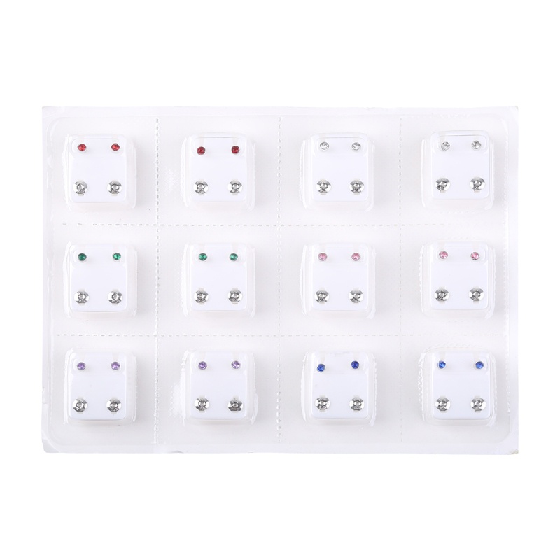 12 Đôi Bông Tai Kim Loại Đơn Giản Cho Nữ