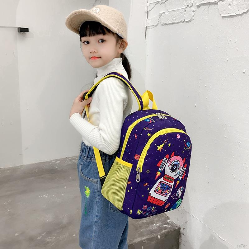 Se7en Children Preschool Backpacks Cartoon Pattern Kids School Travel Lunch Bags For 3-6Y