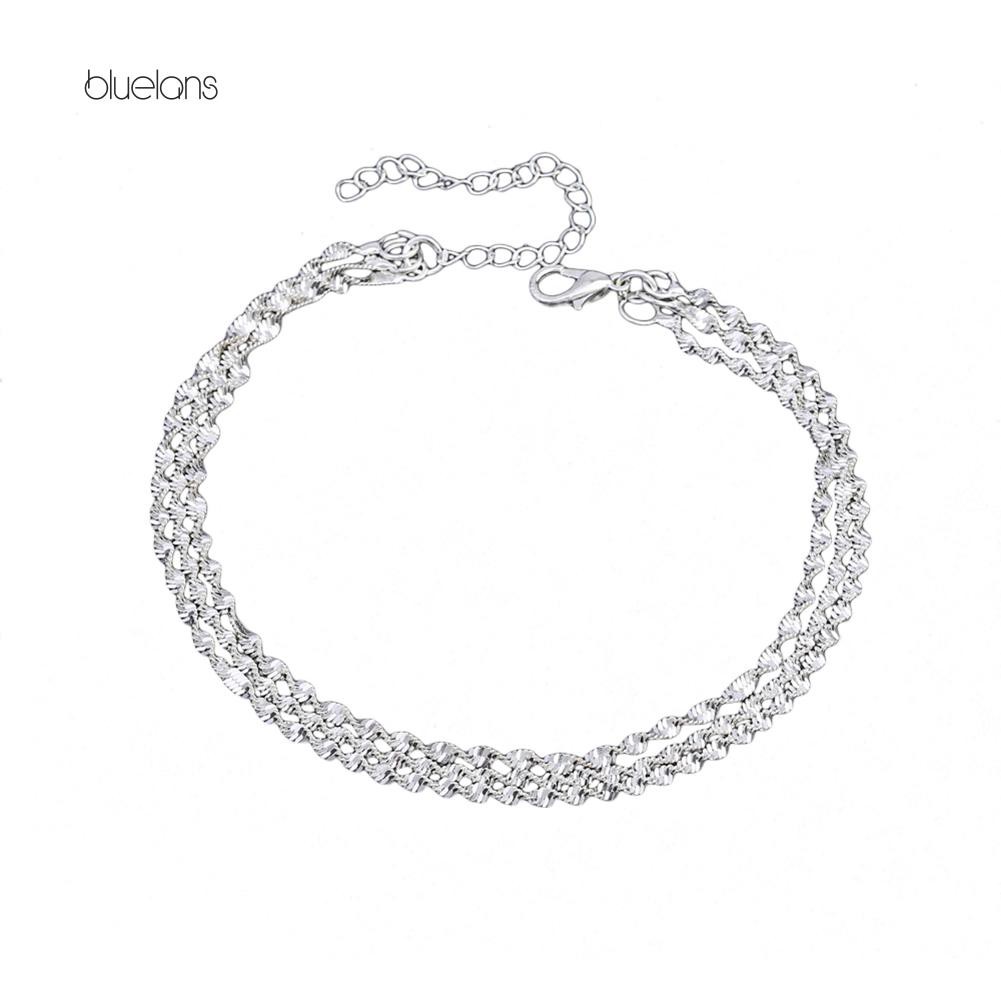 Lắc chân 3 lớp bằng hợp kim thời trang đơn giản cá tính | BigBuy360 - bigbuy360.vn