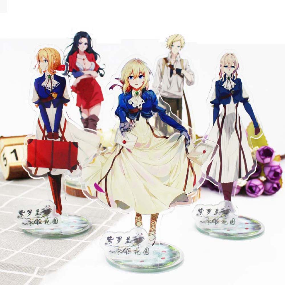 Thẻ đứng mô hình nhân vật anime Violet Evergarden bằng acrylic dễ thương dùng trang trí DIY