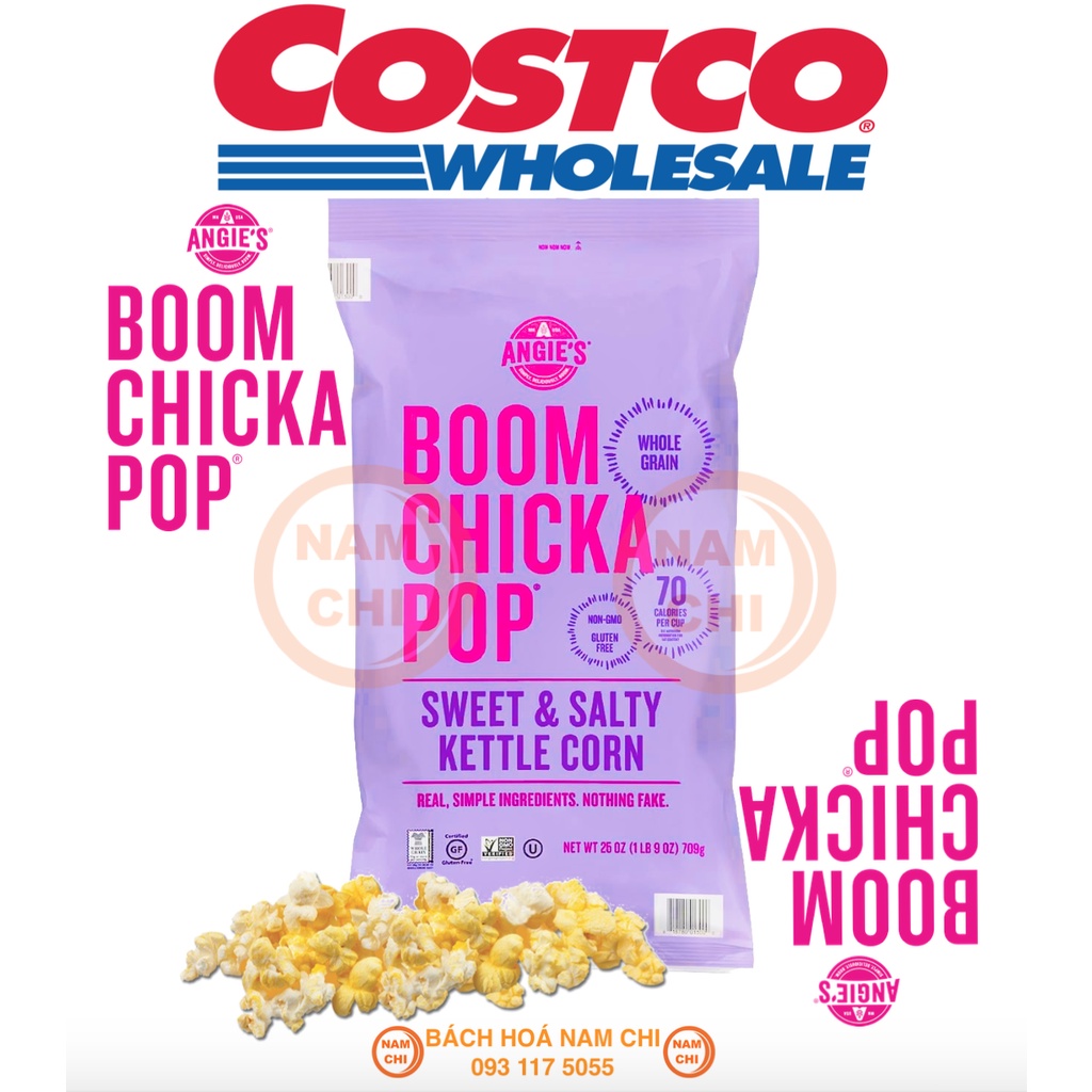 Bắp Rang Bơ Boom Chicka Pop Sweet Salty Kettle Corn 709g GÓI SIÊU TO KHỔNG LỒ ( CHUẨN COSTCO USA)