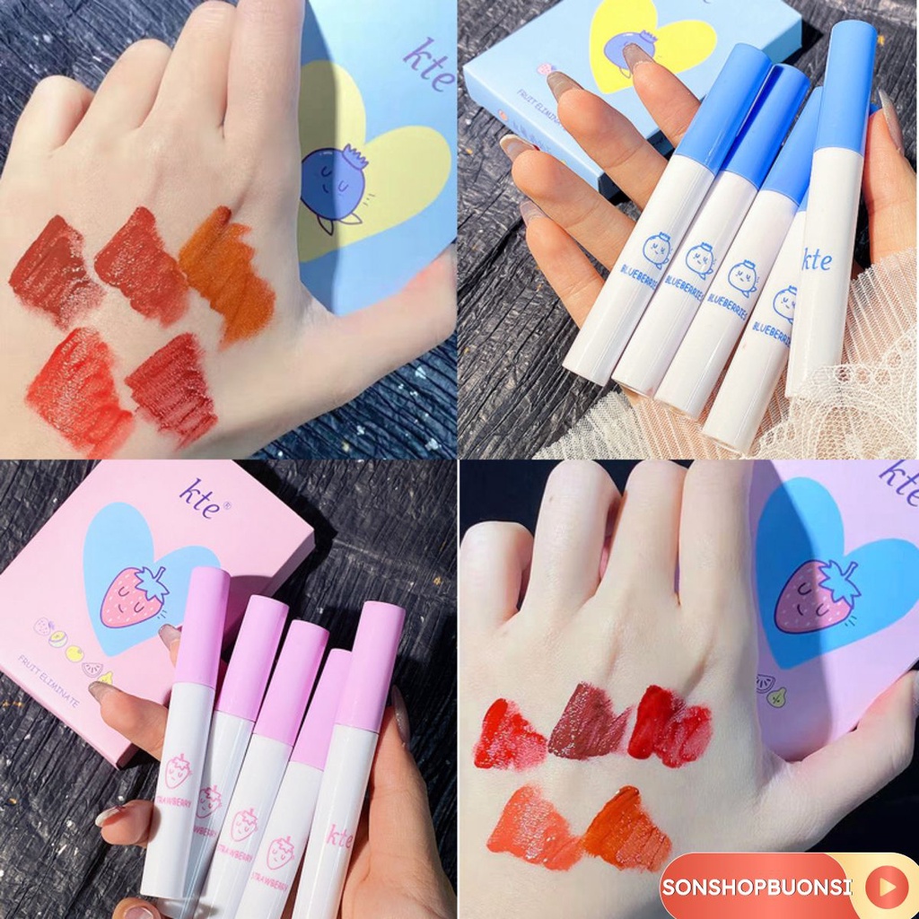 Set 5 Cây Son Kem Lì KTE Fluffy Matte Lip Glaze (G2)