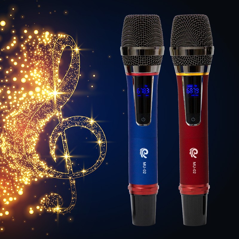 Bộ 2 Micro Karaoke Không Dây Cực Hay W108 - Kết Nối Xa - Hút Âm Cực Tốt - Hát Cực Nhẹ - Tần Số VHF - Hàng Chính Hãng