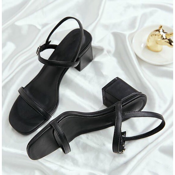 Giày nữ giày sandal cao gót 3p quai mảnh đế may chắc lót êm