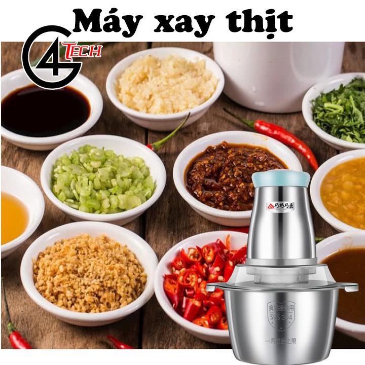 Máy xay thịt, xay nhuyễn giò chả đa năng dung tích 1,5 -2 lít chất liệu inox 304 cao cấp dùng cho gia đình 2-6 người