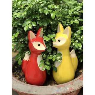 Tượng hình cáo gốm sứ trang trí decor