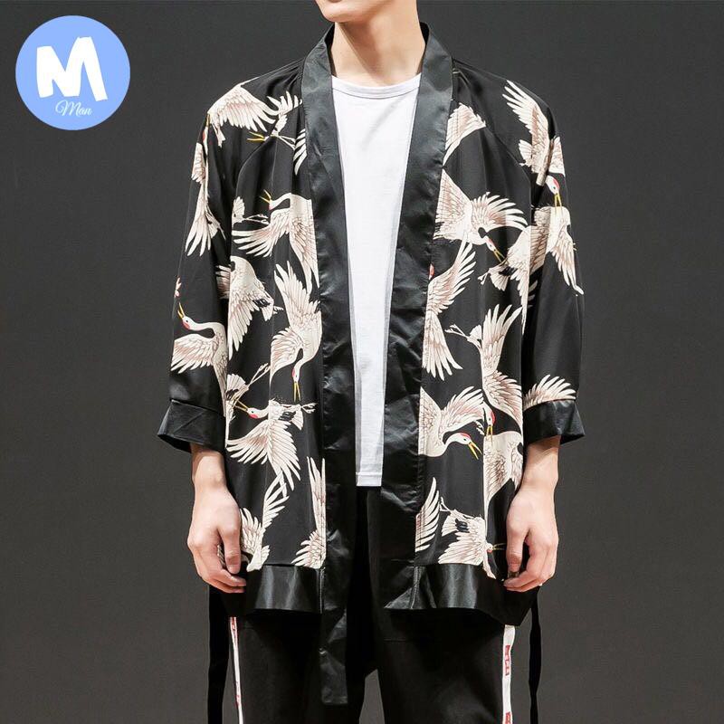 Áo sơ mi kimono đạo bào Vân Trung Hạc Nam Chống Nắng Cổ Điển Quốc phong cách khoác