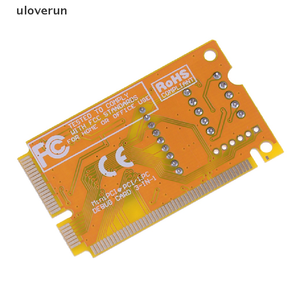 Uloverun Thẻ Kiểm Tra Chẩn Đoán Lỗi 3 Trong 1 mini PCI PCI-E LPC PC laptop