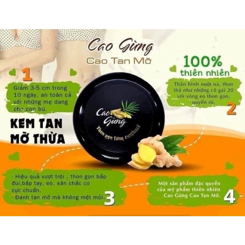 Cao gừng tan mở bụng