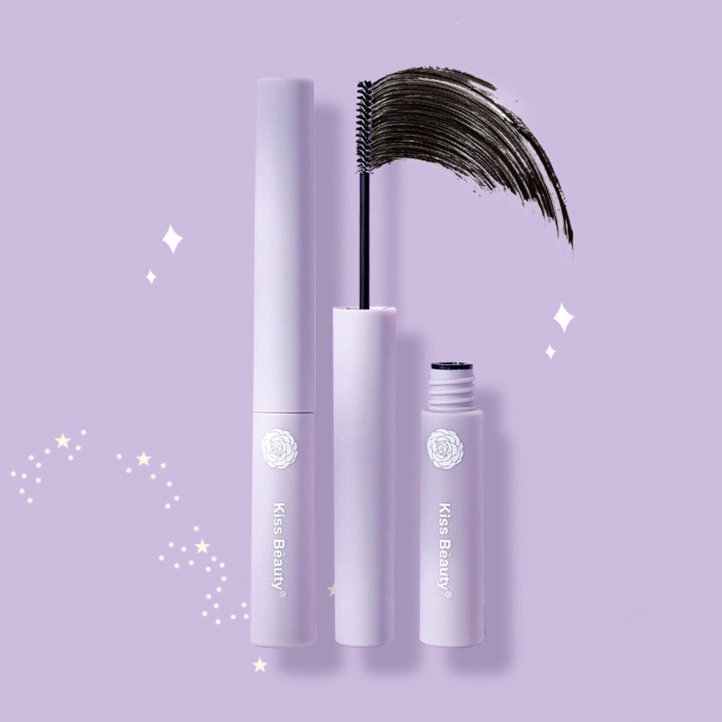 Chuốt mi KISS BEAUTY hoa trà làm cong mi dày mi chống lem tự nhiên Attractive Curl Mascara KISS04