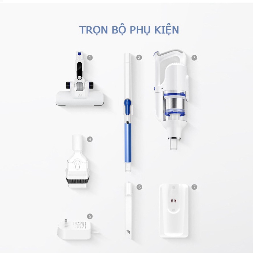 Máy hút bụi cầm tay không dây cao cấp Puppyoo T10 Young hút được bụi mịn công suất 250W- hàng có bảo hành