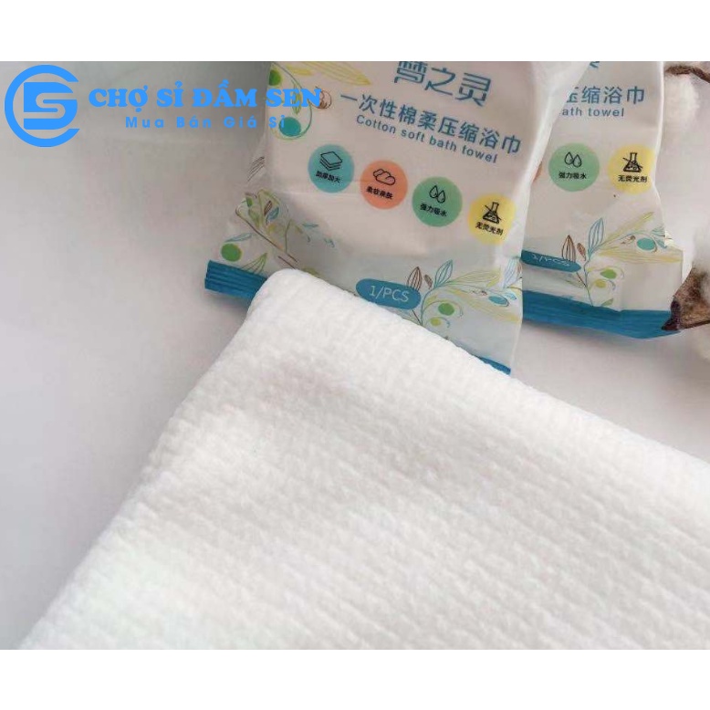 Khăn tắm Nén Du Lịch cotton 140*70 dùng 1 lần Khăn Đa Năng Tự Nhiên Thấm Nước Tốt  G388-KhanTamNen-Trang