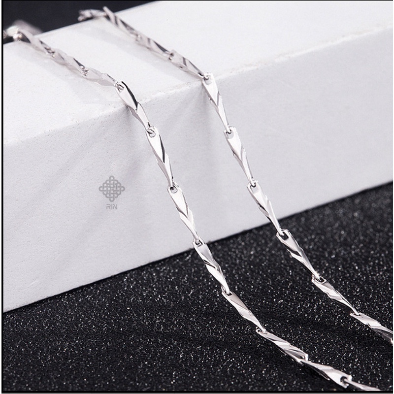 Dây chuyền titan unisex, Vòng cổ titan không phai không rỉ sét kiểu dáng hỏa tiễn, trangsucmoiluatuoi.RIN