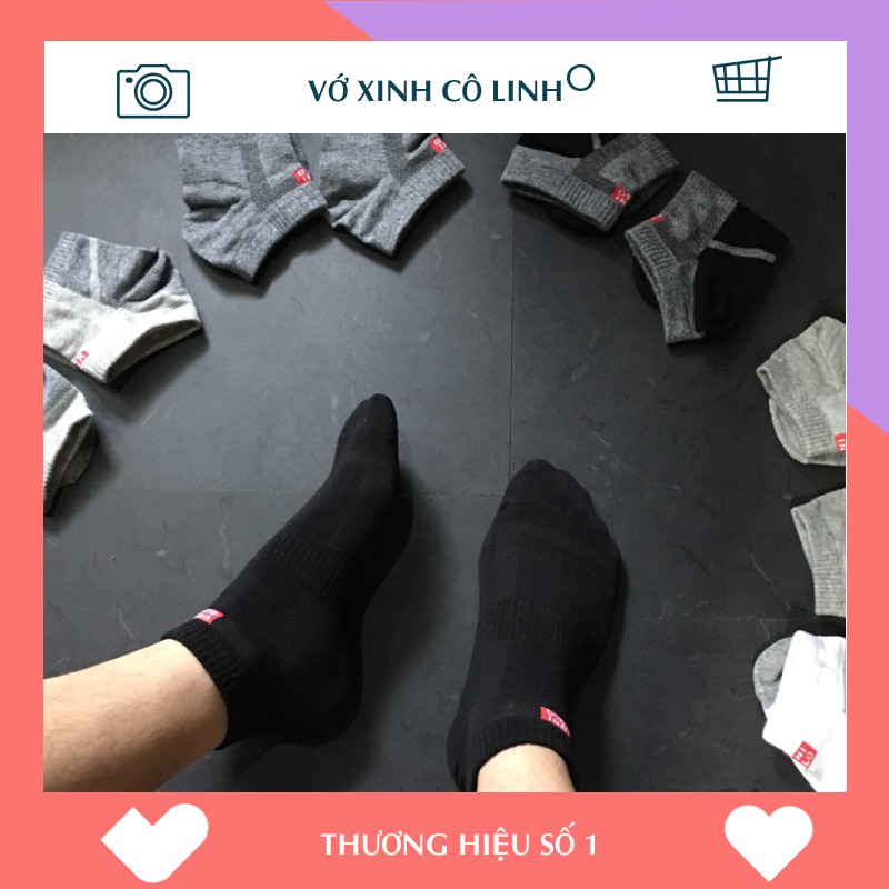 10 Đôi Tất vớ Nam Nữ - Tất Cổ Thấp Thông Thoáng - Xuất Nhật - Hàng Cao Cấp VXUNI03