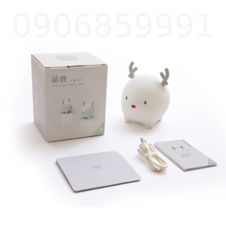Đèn ngủ trang trí,đèn led silicon cảm ứng hươu (L1903)