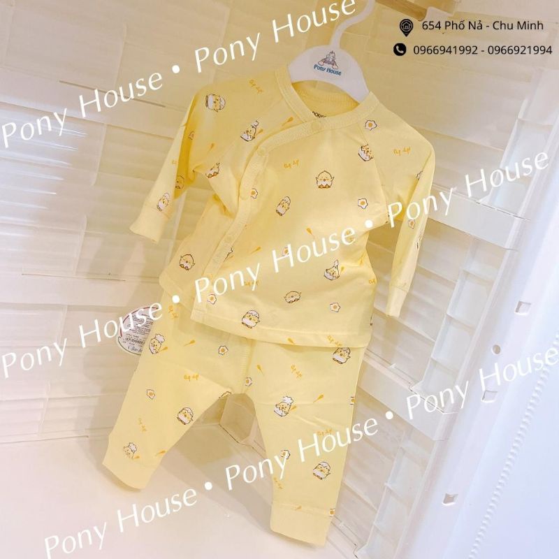 Bộ dài tay sơ sinh cài lệch Dokma