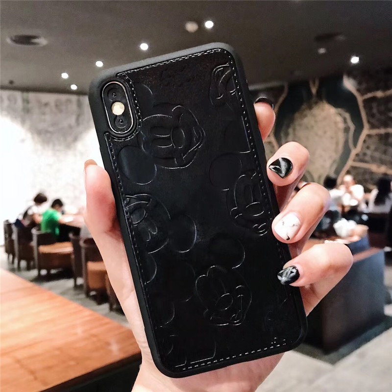 Cute embossed soft leather case for iPhone 6 6s 7 8 plus X XR XS MAX 11 PRO MAX