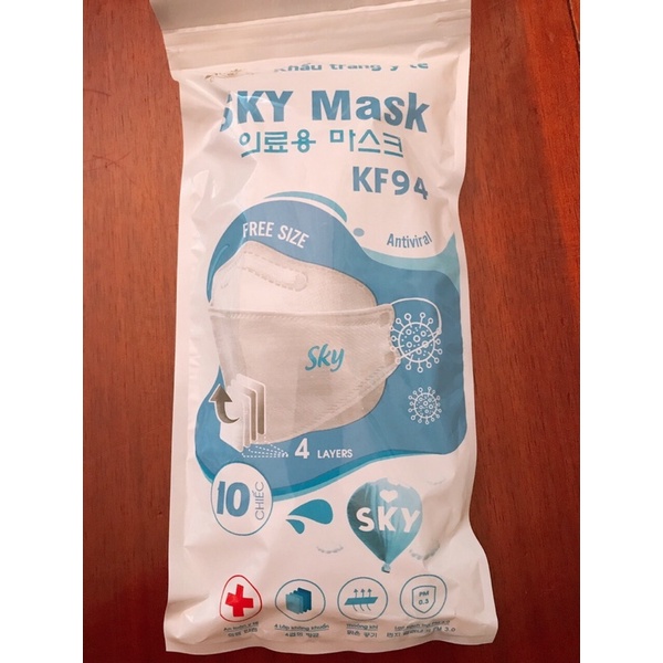 Set 10 chiếc khẩu trang 4D SKY MASK KHÁNG KHUẨN | BigBuy360 - bigbuy360.vn