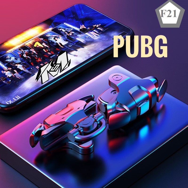 🆔Nút hỗ trợ bắn PUBG FF call of duty F21 Tặng 4 găng tay chơi game mobie, Nút bấm chơi game siêu nhạy- phụ kiện gaming