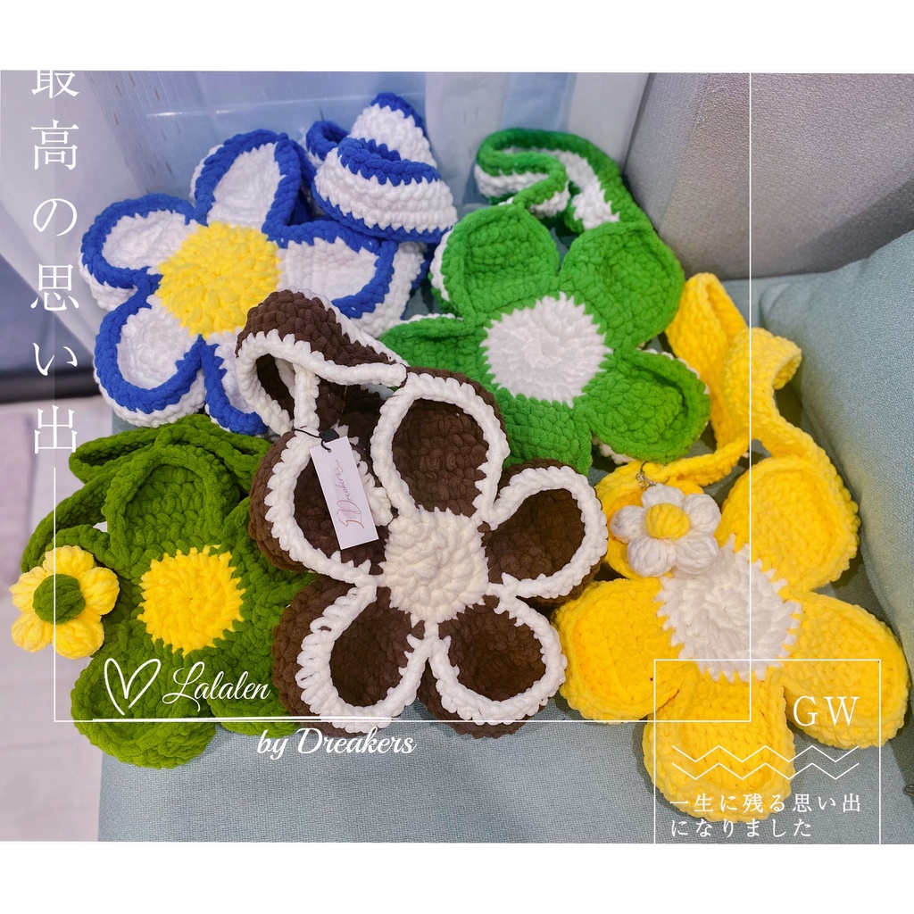 Túi Len Hoa Cúc Handmade - Flower Blooming Bag - Hàng Có Sẵn