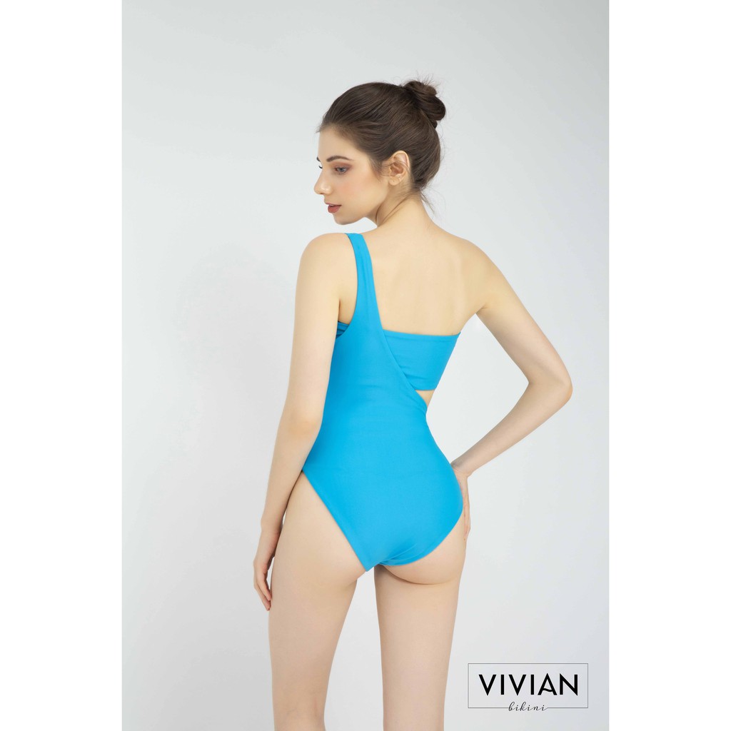 Quần bơi lẻ VIVIAN BIKINI kiểu lệch vai cover cách điệu - Xanh da trời-VS138_BU