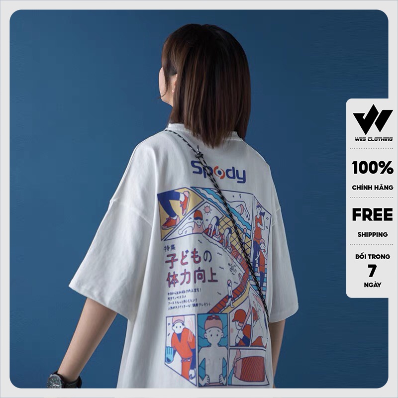 Áo thun tay lỡ unisex form rộng WIIS Spody phông rộng nam nữ phong cách ulzzang
