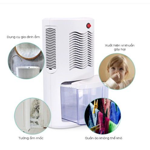 Máy hút ẩm lọc không khí DE-HUMIDIFIER tiêu chuẩn Châu Âu ROHS - bảo hành 1 năm lỗi 1 đổi 1 (40m2 - 1000ml/ngày)