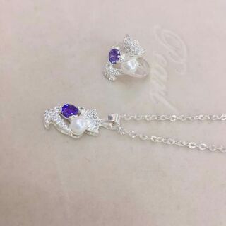 🌟 🌟 🌟 Set Hồ ly ôm ngọc trai bạc chuẩn