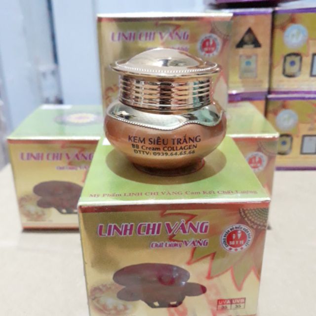 Kem siêu trắng linh chi vàng loại 25g